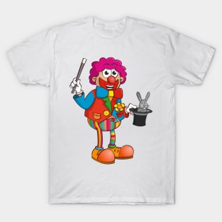 The clown magician who pulls a rabbit out of his hat. T-Shirt